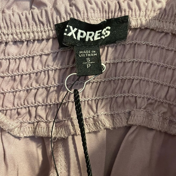 Express Lilac Quarter Sleeve, Off the Shoulder Wrap Dress - Picture 6 of 7